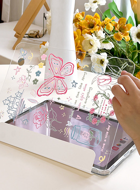 【新款冰晶壳】2022款ipadair5保护壳pro11寸全包ipad10.5透明720旋转带笔槽套10.5适用苹果套平板Air3防弯