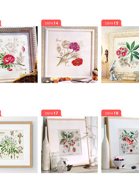 小小鱼DMC绣线十字绣 阴影花系列DEFA13-18玫瑰樱桃手工刺绣套件