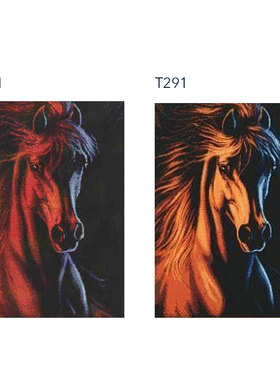 小小鱼DMC绣线十字绣套件 D001-T291冰与火手工刺绣黑色绣布动物