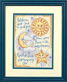 小小鱼DMC线十字绣套件DIM069-16739太阳月亮星星