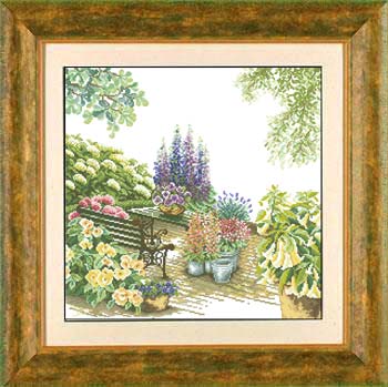 皇冠小小鱼DMC十字绣套件C995【夏日花园】  清新风景唯美