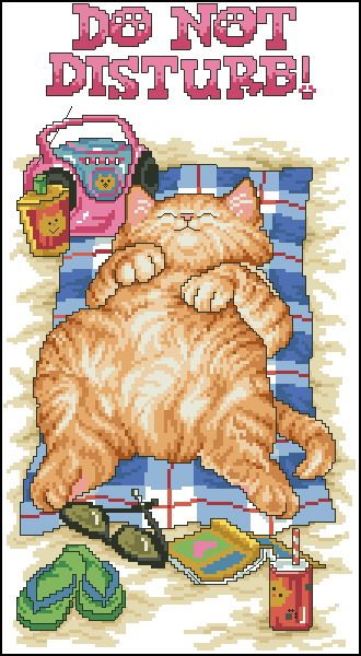 小小鱼dmc线十字绣套件a1652懒猫睡觉的橘猫精准印花可爱卡通