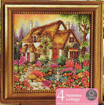 皇冠 小小鱼ANC十字绣套件 Col133-1 风景【夏日村庄】绚丽的别墅