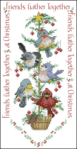 小小鱼DMC绣线十字绣套件 D457 动物【嬉戏的鸟儿】印花