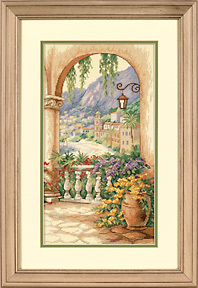 小小鱼 DMC线十字绣套件DIM189-35219庭下花卉风景