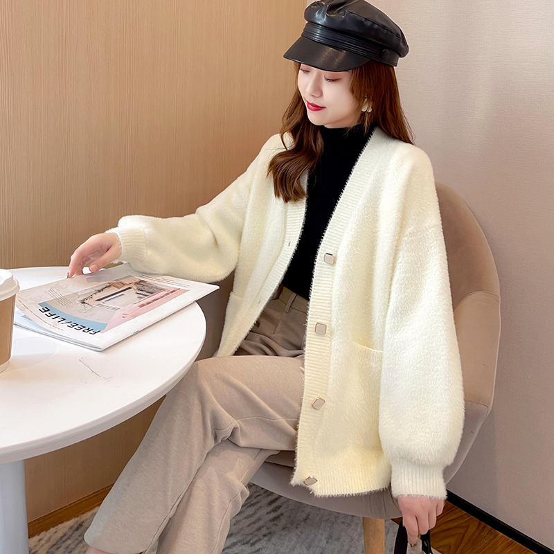 水貂绒开衫毛衣外套女赠送运费险