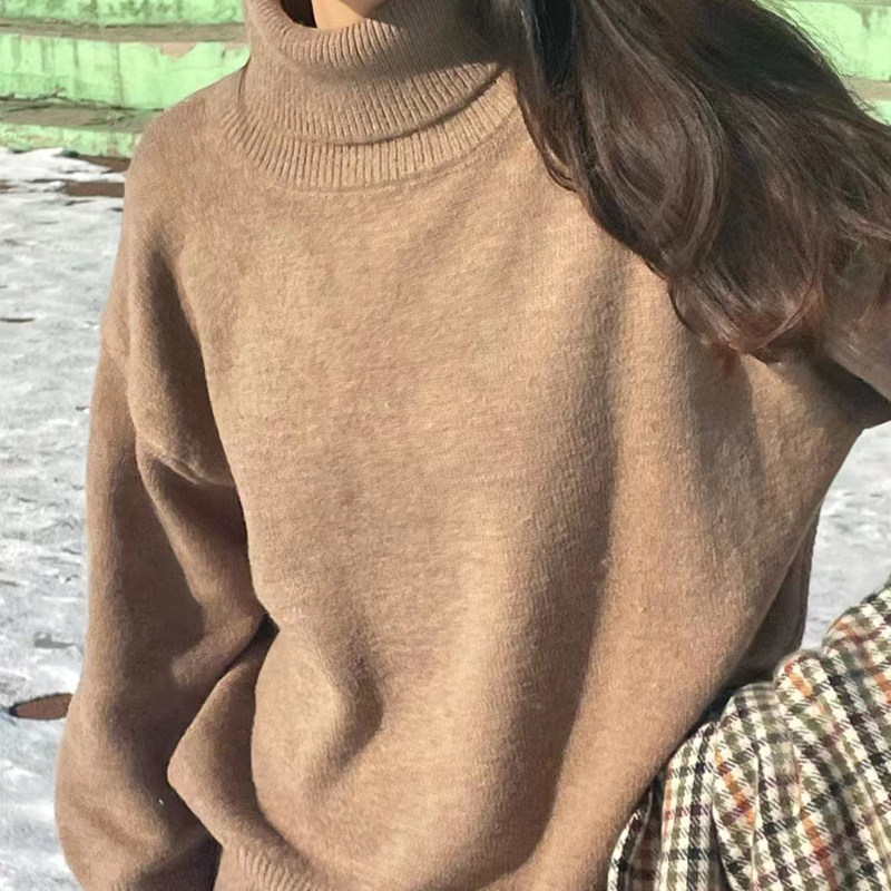羊毛家高领毛衣女秋冬慵懒风宽松外穿加厚针织衫上衣女内搭打底衫,女装/女士精品,毛衣,淘宝优惠券,粉丝福利购,淘宝优惠卷