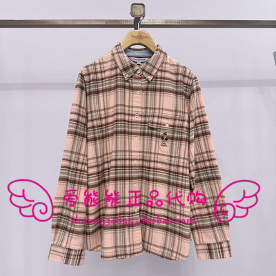 现货TeenieWeenie小熊25年冬加厚磨毛衬衫TTYC254VC1K YC254VC1K