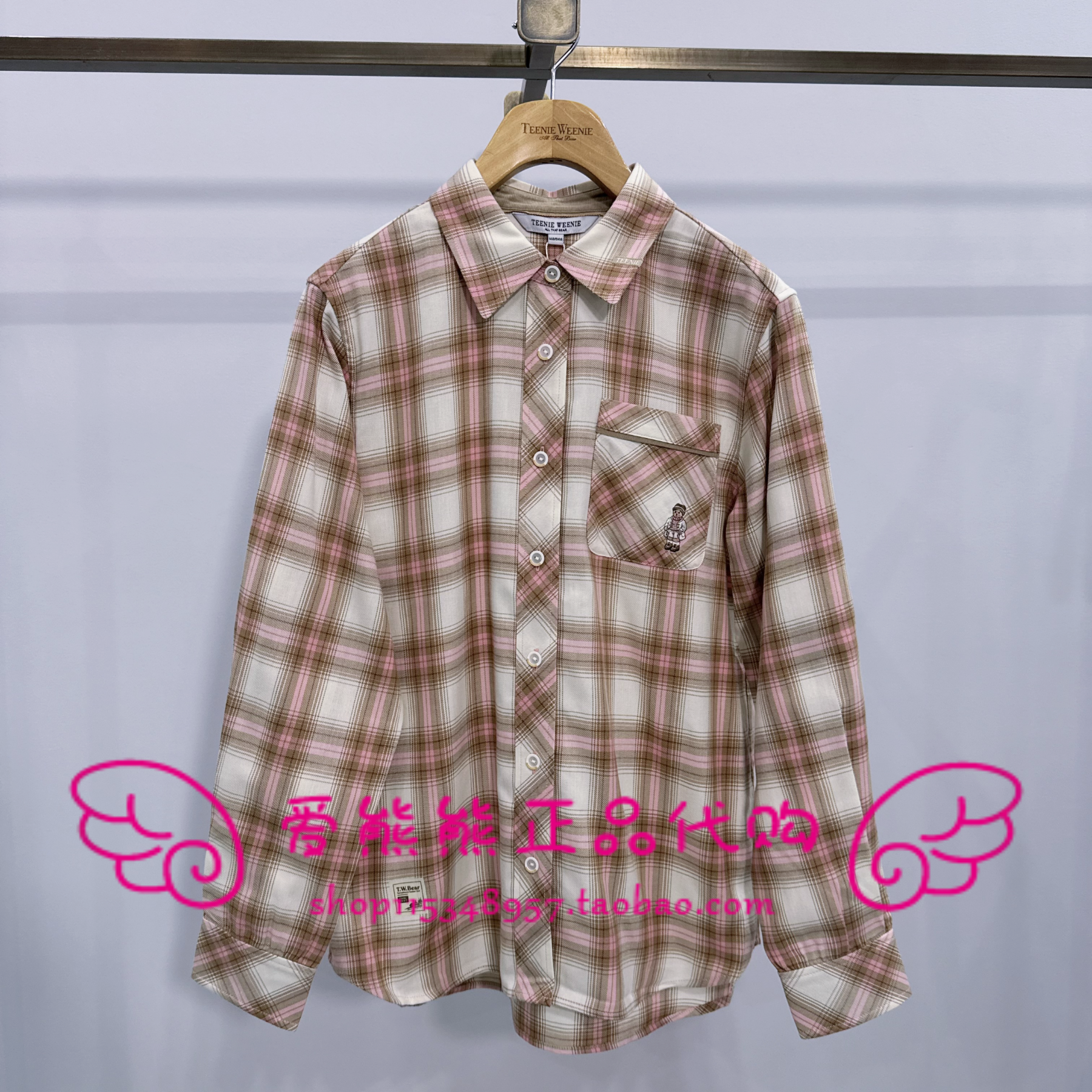 现货TeenieWeenie小熊25年冬正品衬衫TTYC254TC3A-00 YC254TC3A