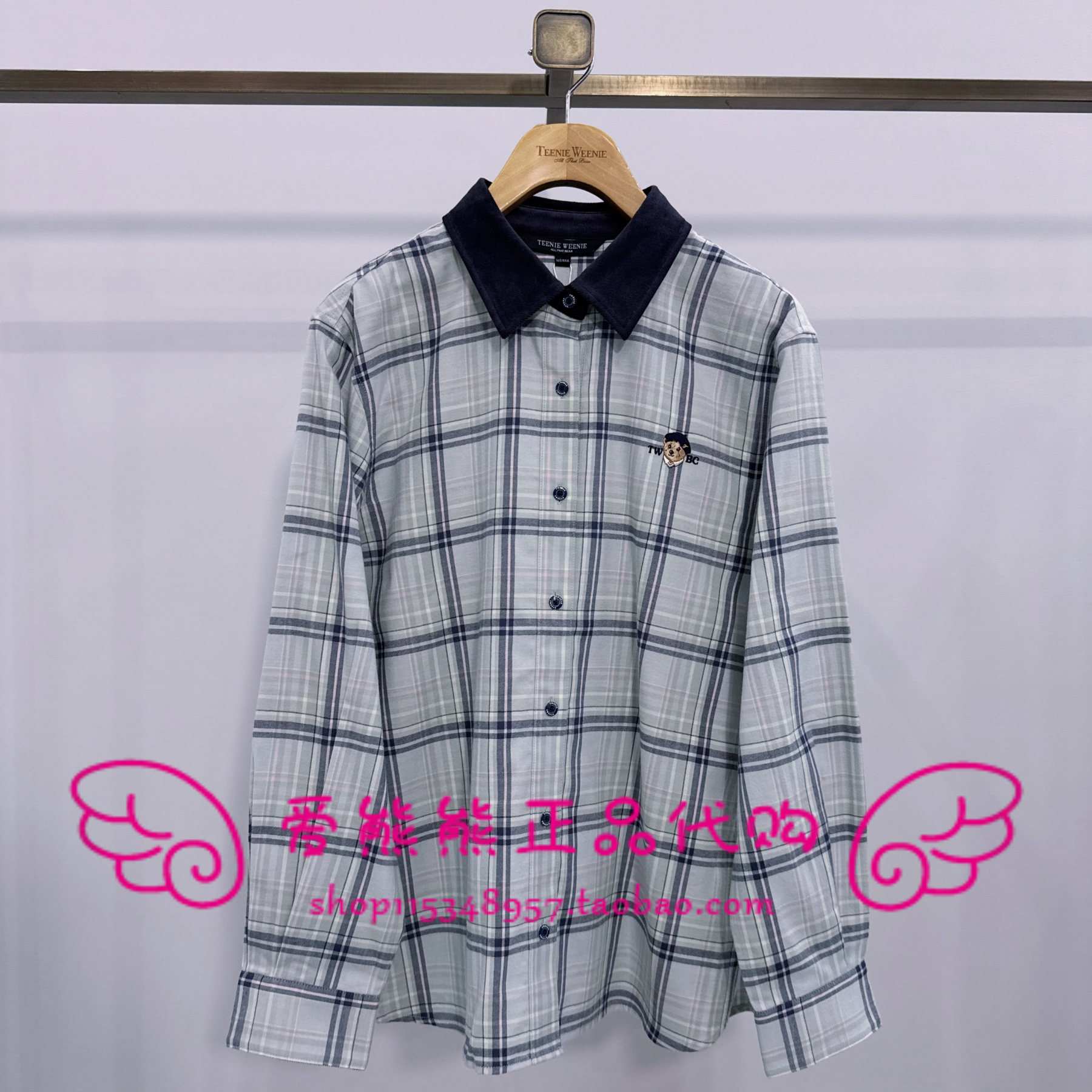 现货TeenieWeenie小熊25年冬正品衬衫TTYC258TCAK-00 YC258TCAK
