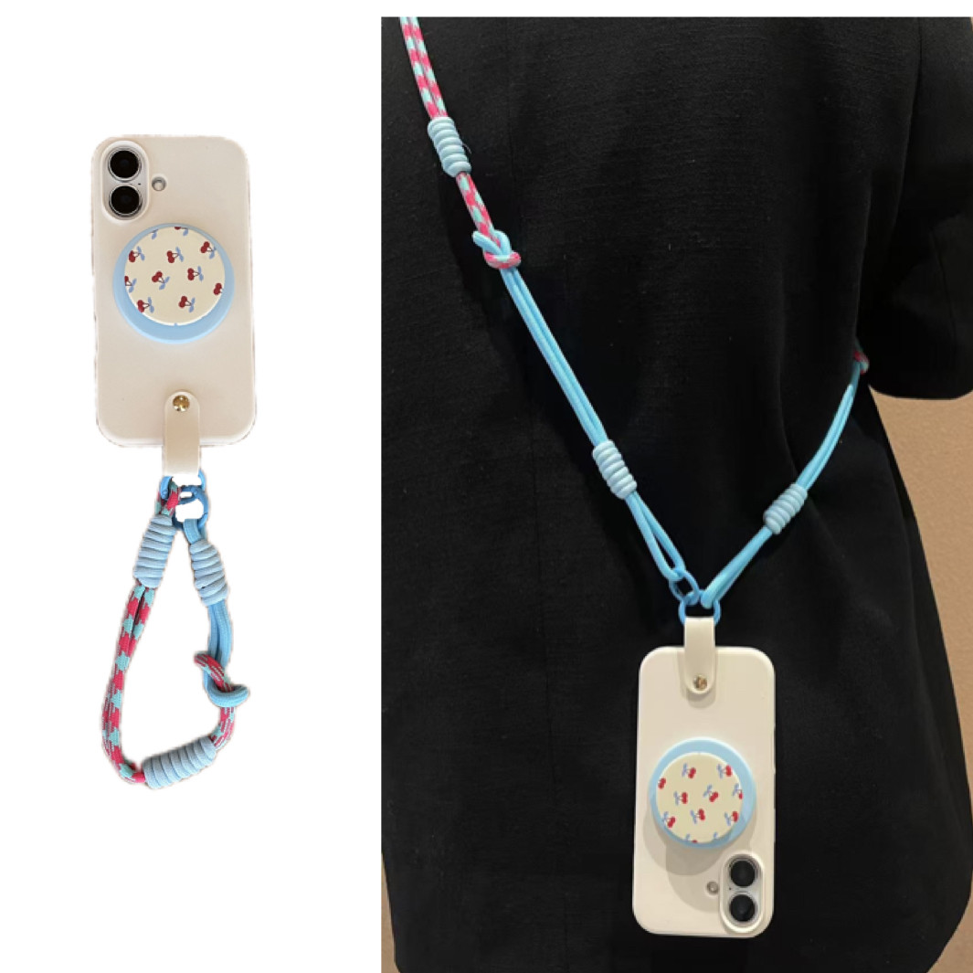 ins少女奶白液态可爱樱桃磁吸支架手拎短绳17适用于苹果16手机壳iphone15promax斜跨绳14可拆卸13/12,3C数码配件,手机保护套/壳,淘宝优惠券,粉丝福利购,淘宝优惠卷