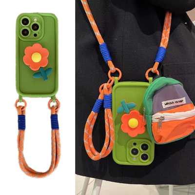 苹果15软胶旅行包手拎斜跨绳