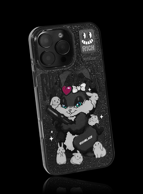 MythiCase by RICHBLACK MadBunny 闪粉透黑手机壳适用于iPhone17/17Pro/17ProMax