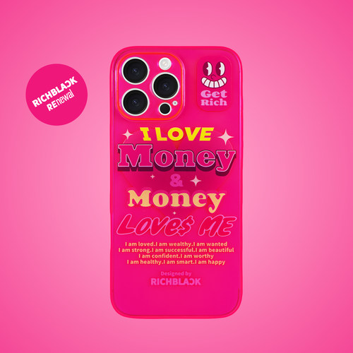 原创英文字母图案荧光粉手机壳