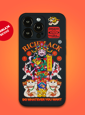 RichBlack原创设计 招财猫财神爷 re2 手机壳适用于苹果17iPhone16ProMax