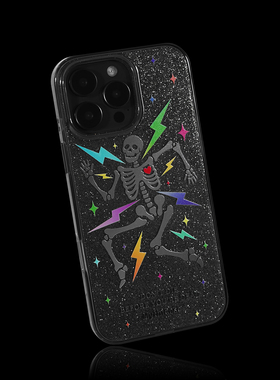 MythiCase by RICHBLACK 闪耀骷髅 闪粉透黑手机壳适用于iPhone17/17Pro/17ProMax