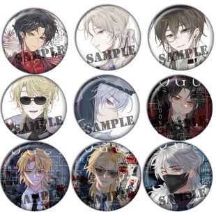 ch国拟五常吧唧动漫镭射谷子胸针无料胸章瓷美盲盒同人徽章周边B