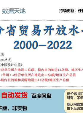 各省贸易开放水平数据2022进出口总额gdp两种计算方式