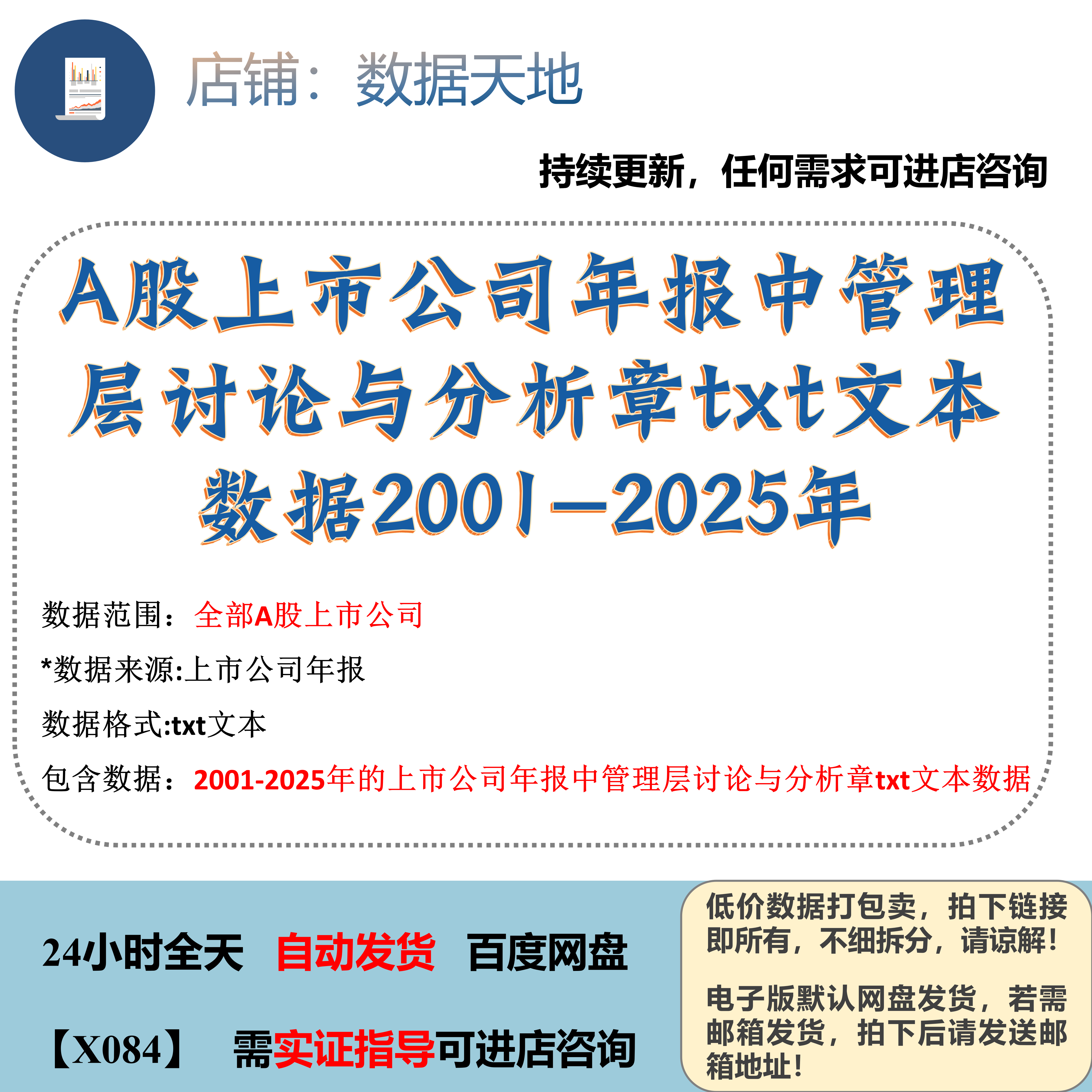 【2025】A股上市公司企业年报中管理层讨论与分析M&Dtxt文本数据