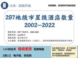 【更新2022】全国地级市 星级酒店数量excel数据含线性插值版本