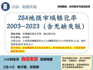 【2023无缺失】地级市城镇化率284地级市含无缺失版本最新
