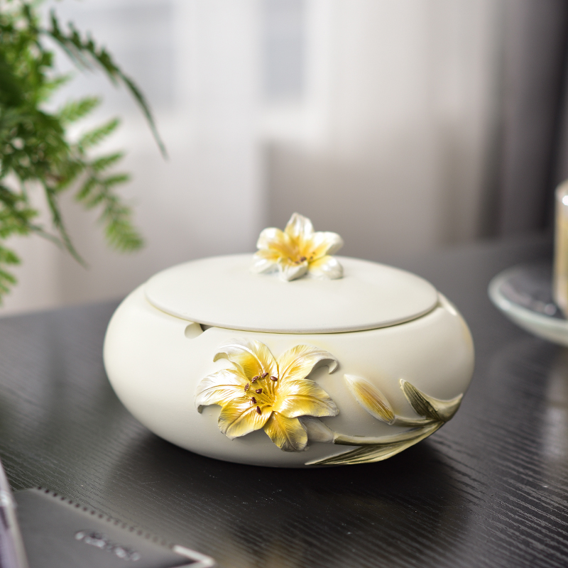 烟灰缸创意个性潮流有盖大号防飞灰防烟味客厅家用办公桌轻奢高i.