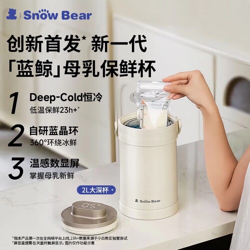 小白熊母乳保鲜杯背奶包