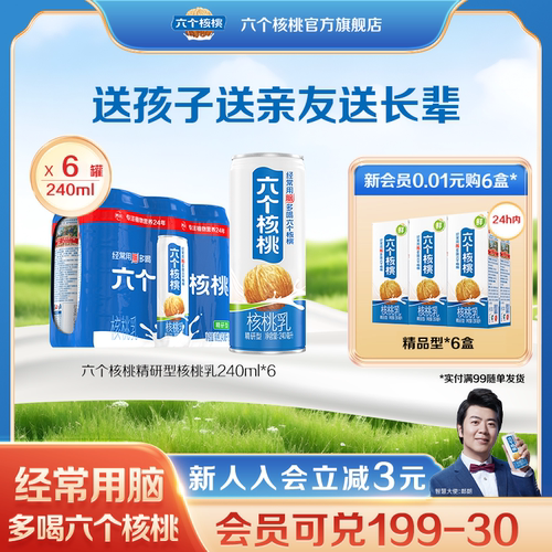 六个核桃精研型6罐植物蛋白饮料