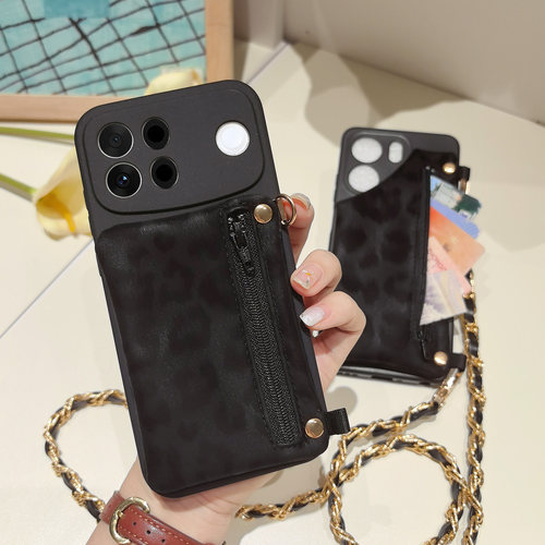 简约豹纹vivo/iQOO手机壳斜挎