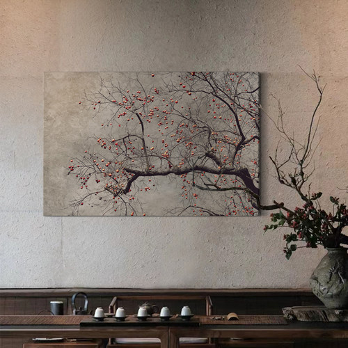 墨沫民宿茶室玄关侘寂风原创挂画