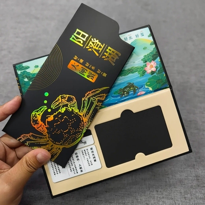 大闸蟹卡套定制抽拉式会员卡