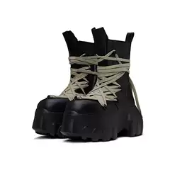 Huanxuan Dark Thick-Soled Height-Increasing Martin Boots for Men 2025 New British Style Versatile Motorcycle Boots Ro Boots Men's Style