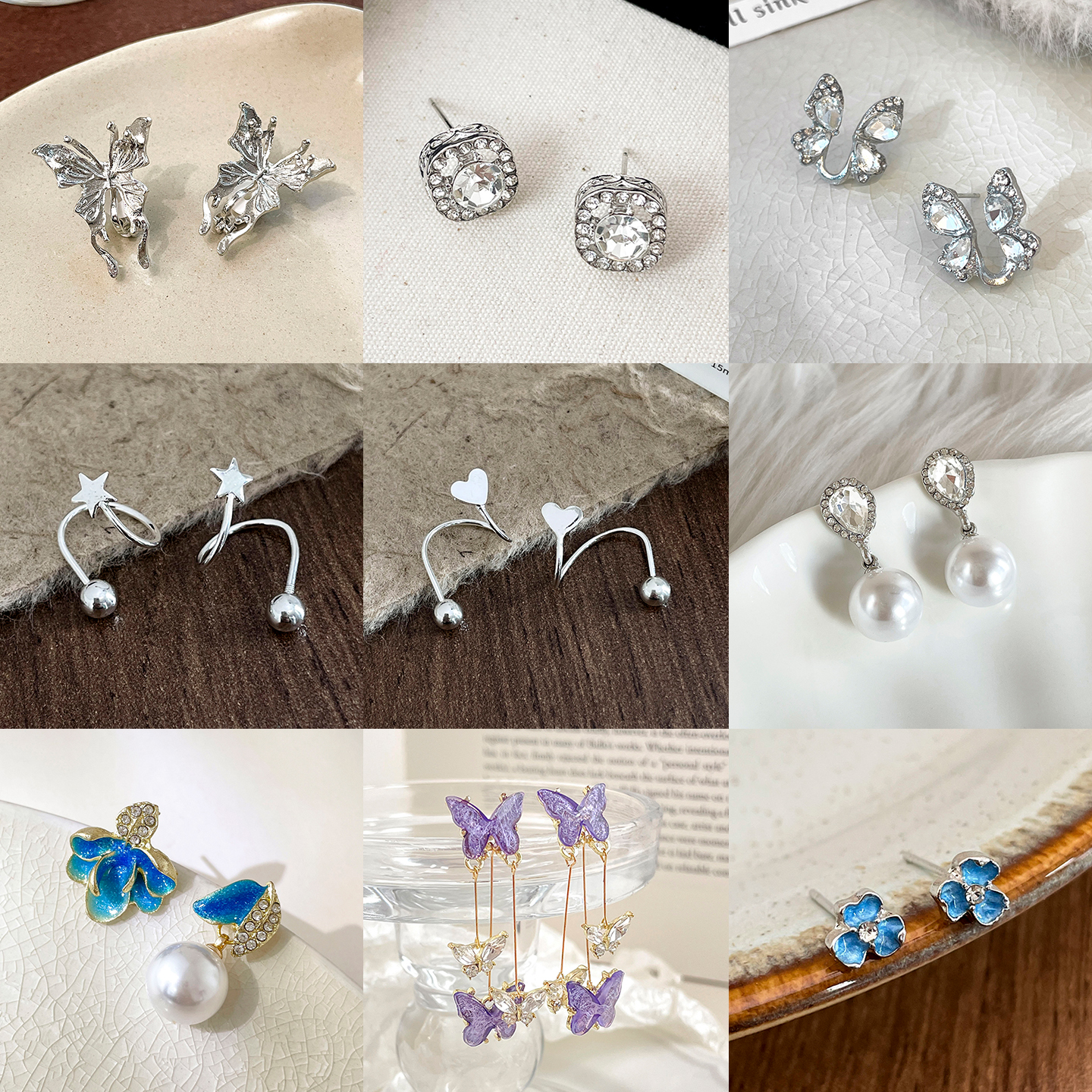 小众不规则流苏耳环女高级感花朵