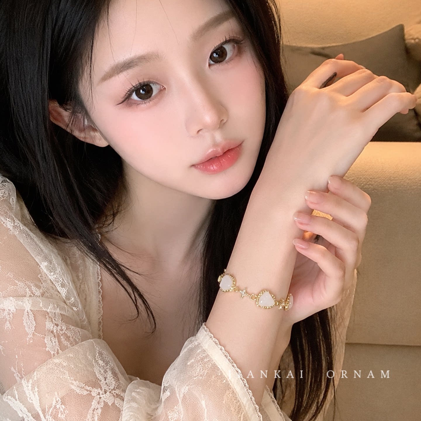 新中式清透葫芦手链女高级感轻奢图片