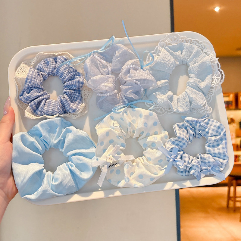 儿童森系可爱头花蓝色大肠发圈女童扎头发皮筋女孩不伤发头圈发绳,饰品/流行首饰/时尚饰品新,发饰,淘宝优惠券,粉丝福利购,淘宝优惠卷