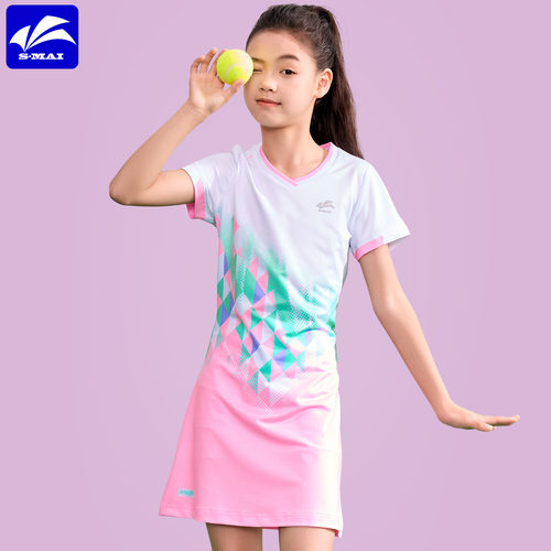 新款儿童羽毛球服连衣裙定制队服