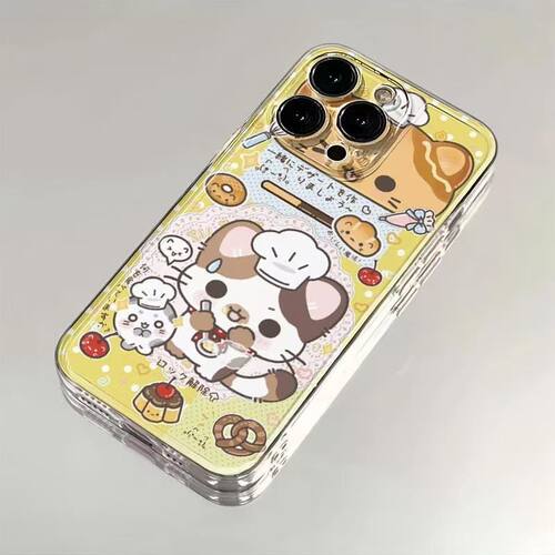 厨师小猫手机壳适用苹果11Pro手机壳iPhone12/13/14/15/16promax太空透明6s/7/8plus直边xmax软xr闺蜜款x少女