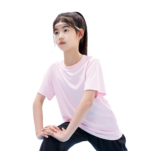 安踏儿童清风T恤女童速干短袖2026夏季新款运动童装女孩上衣正品