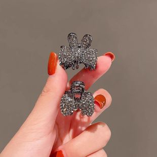 超仙可爱刘海精致小号抓夹女森系发夹发卡夹子复古黑色迷你刘海夹