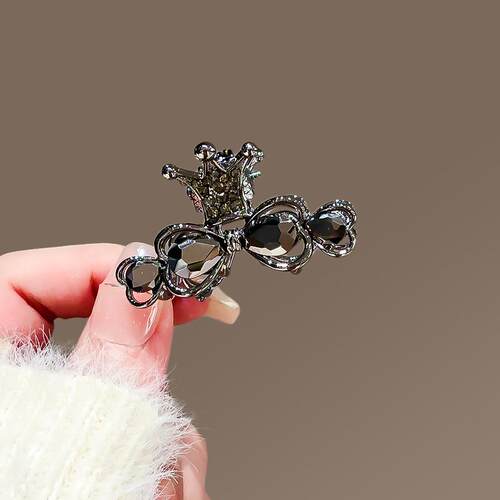 高级感水晶皇冠小号抓夹发夹