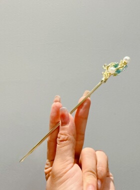 龙簪故宫发簪烧蓝簪子古典汉服旗袍盘发民族风古手工龙头新年头饰