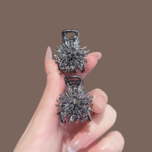 新中式烟花发夹高级感公主头发饰小众设计轻奢时尚百搭小号抓夹女