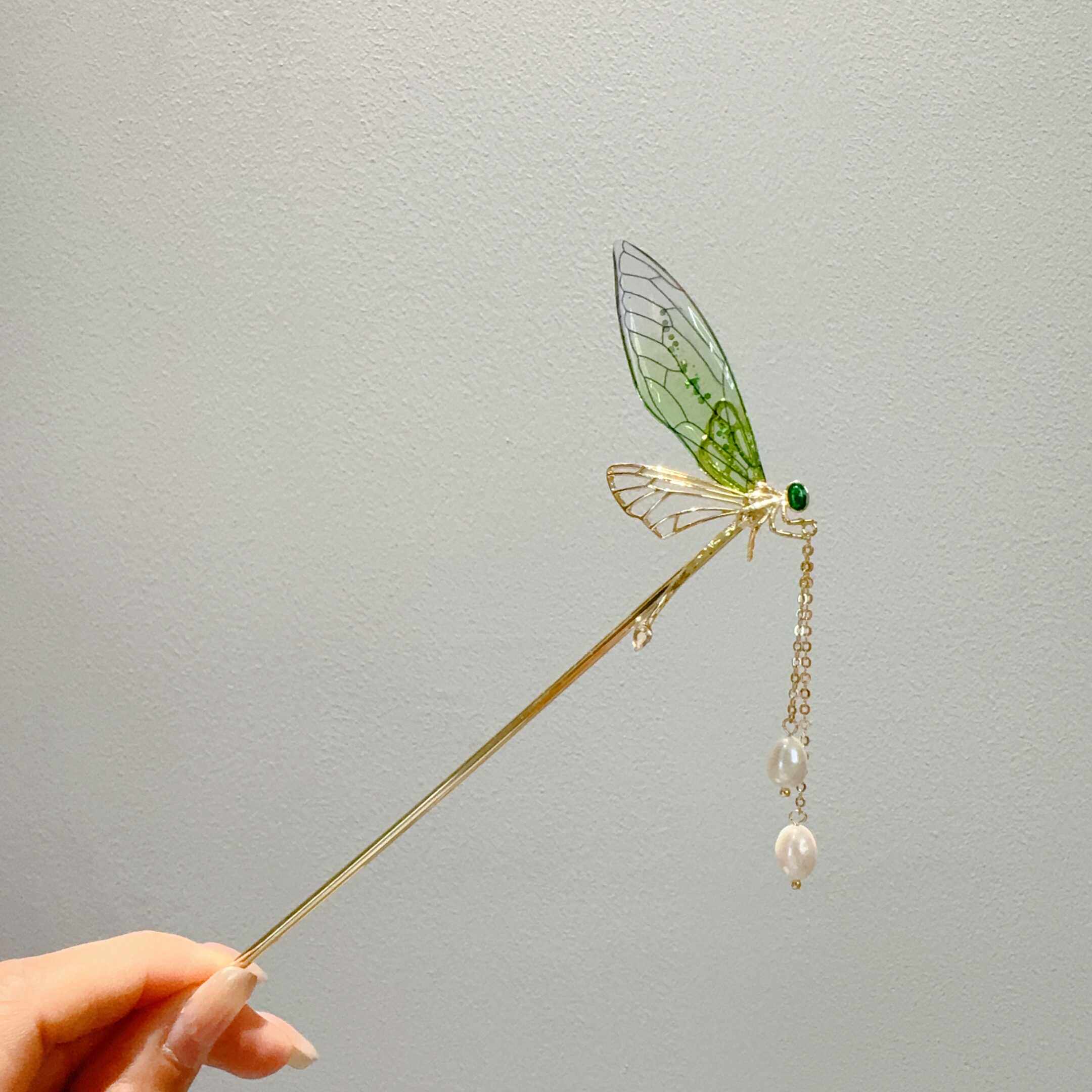 步摇蝴蝶流苏网红款发钗高级感