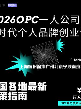 2026OPC一人公司 低门槛副业启动与快速变现   副业赚钱教程