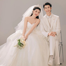 2025新款 梦幻仙 抹胸显瘦婚纱超仙公主蓬蓬裙简约齐地出门纱网红款