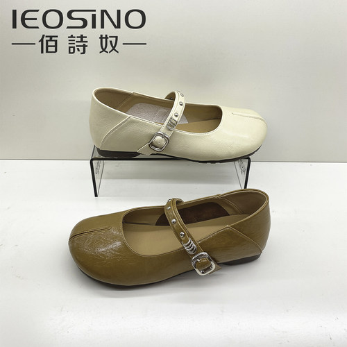 佰诗奴法式玛丽珍鞋软底低跟
