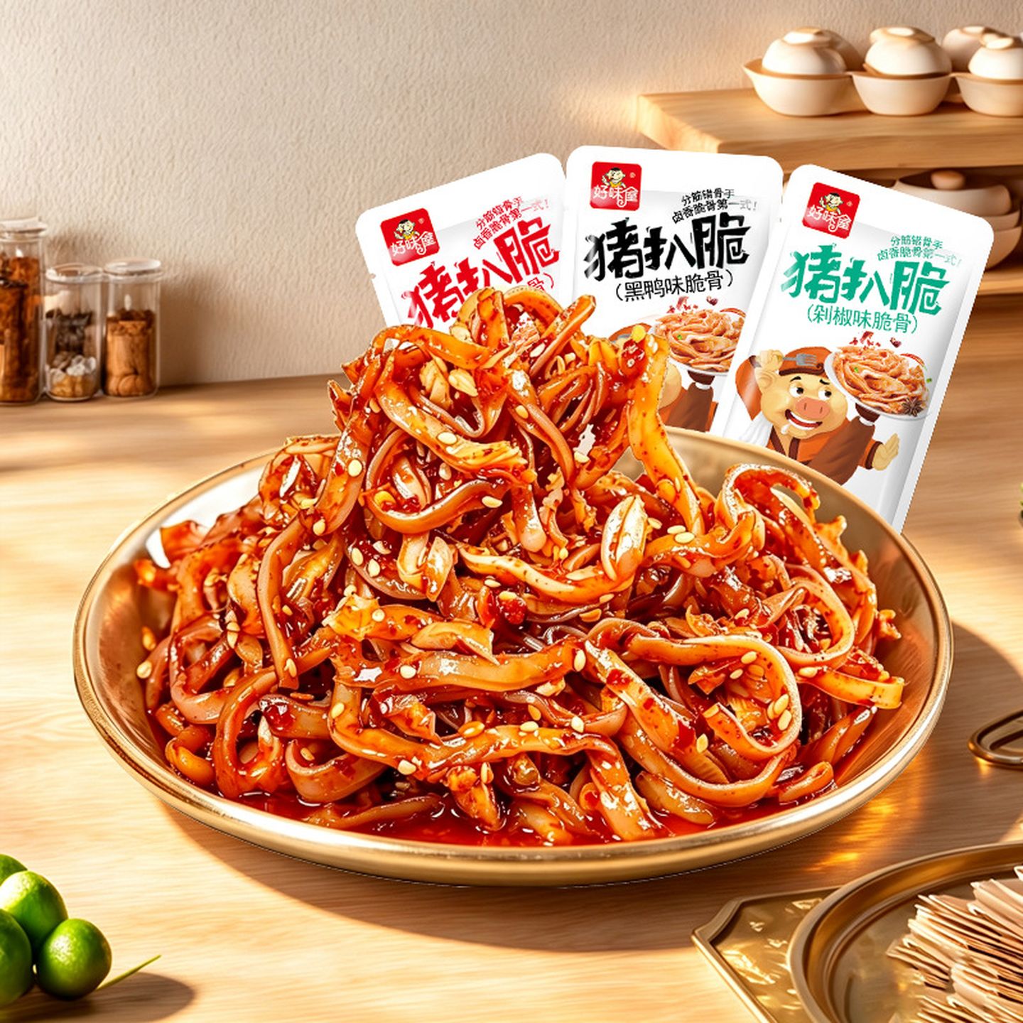 好味屋猪扒脆猪脆骨零食卤味解馋