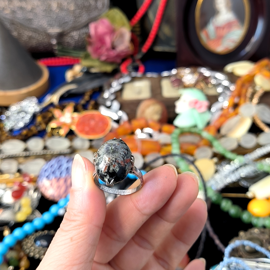 天然石戒指15/16指围