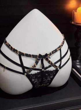 「LA」Moby·野生丛林丨欲焰系列*辣妹性感纯欲绑带豹纹女士内裤