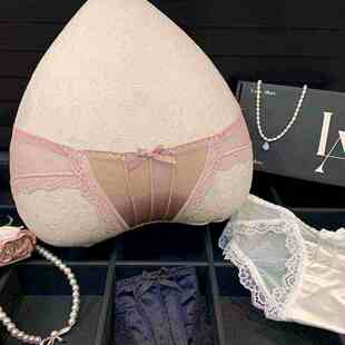 「LA」Julie·沉静生温｜静感系列 性感优雅蕾丝网纱纯欲女士内裤